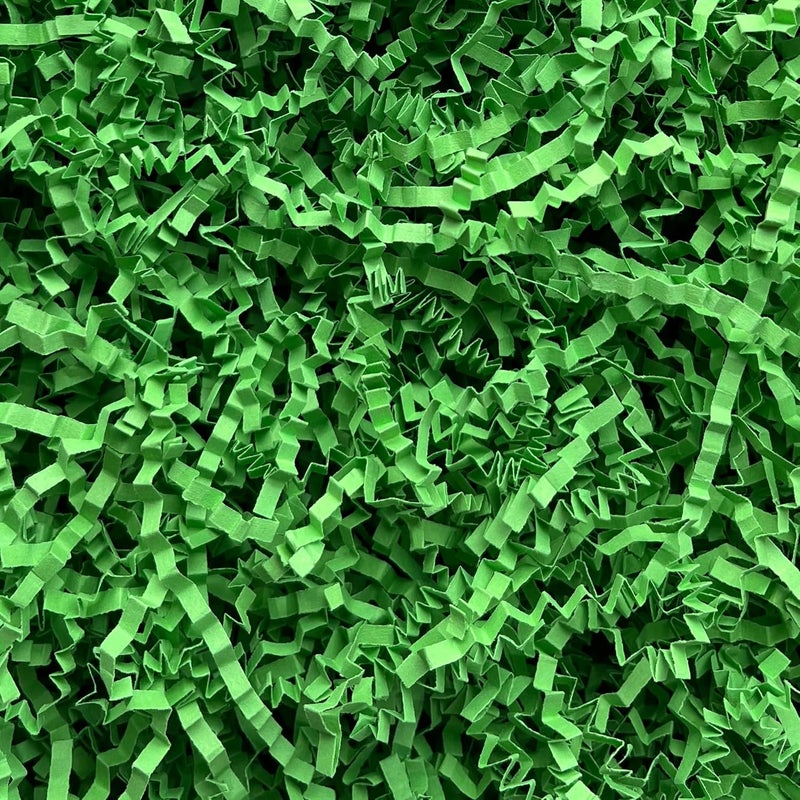 MARSROAM 2 LB Green Crinkle Paper Filler for Gift Basket Easter Egg Grass - Image 1